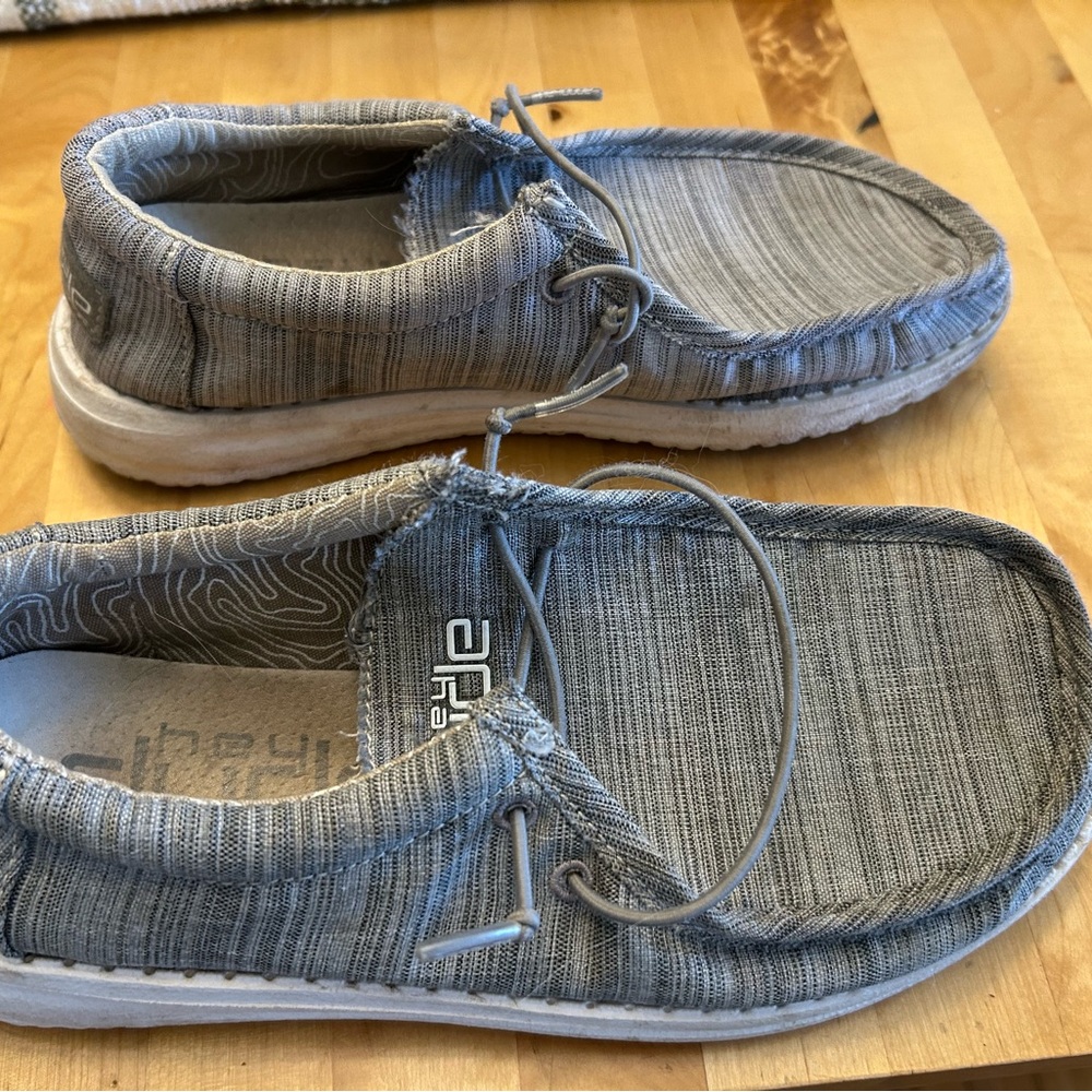 Hey Dude Kids Gray Striped Loafers